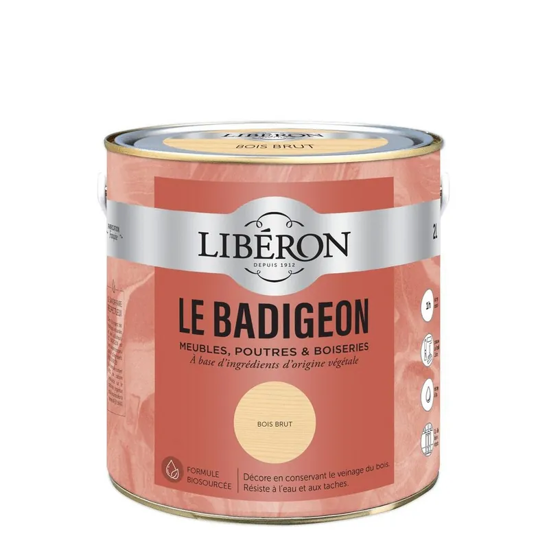 Badigeon meubles, poutres et boiseries Libéron Bois brut 2 L Offre Exclusive