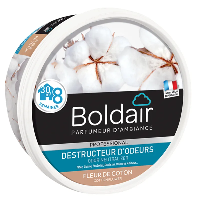 Nouvelle Collection Gels destructeur d‘odeurs Fleur de coton 300g BOLDAIR
