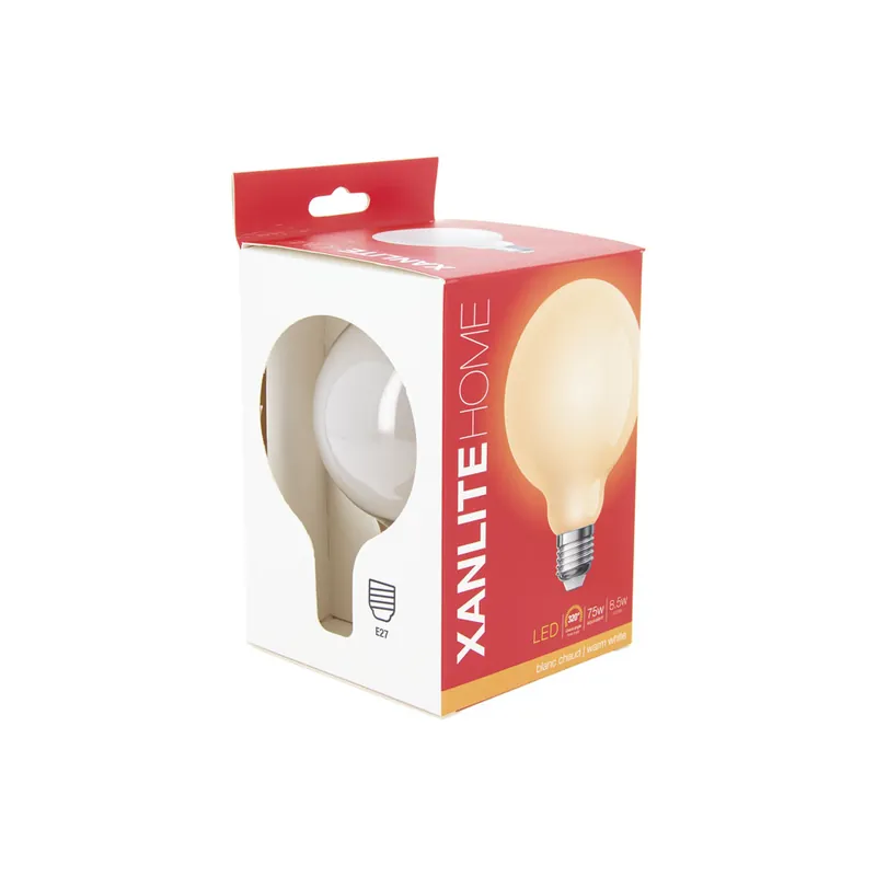 Ampoule LED globe E27 8.5W = 1055 lumens blanc chaud - XANLITE Soldes