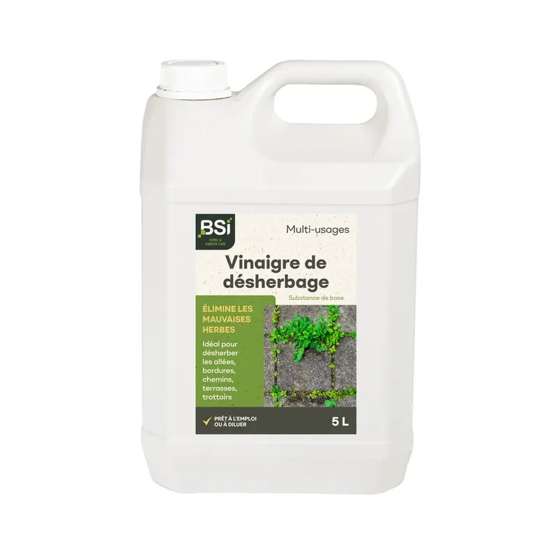 Achetez Aujourd'hui Vinaigre de désherbage 9.5 % bidon de 5 litres - BSI