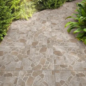 Livraison Express Carrelage de sol extérieur effet pierre beige RIVER ép 7 mm 31 x 31 cm paquet de 1,93 m² CERAM INDUSTRIE