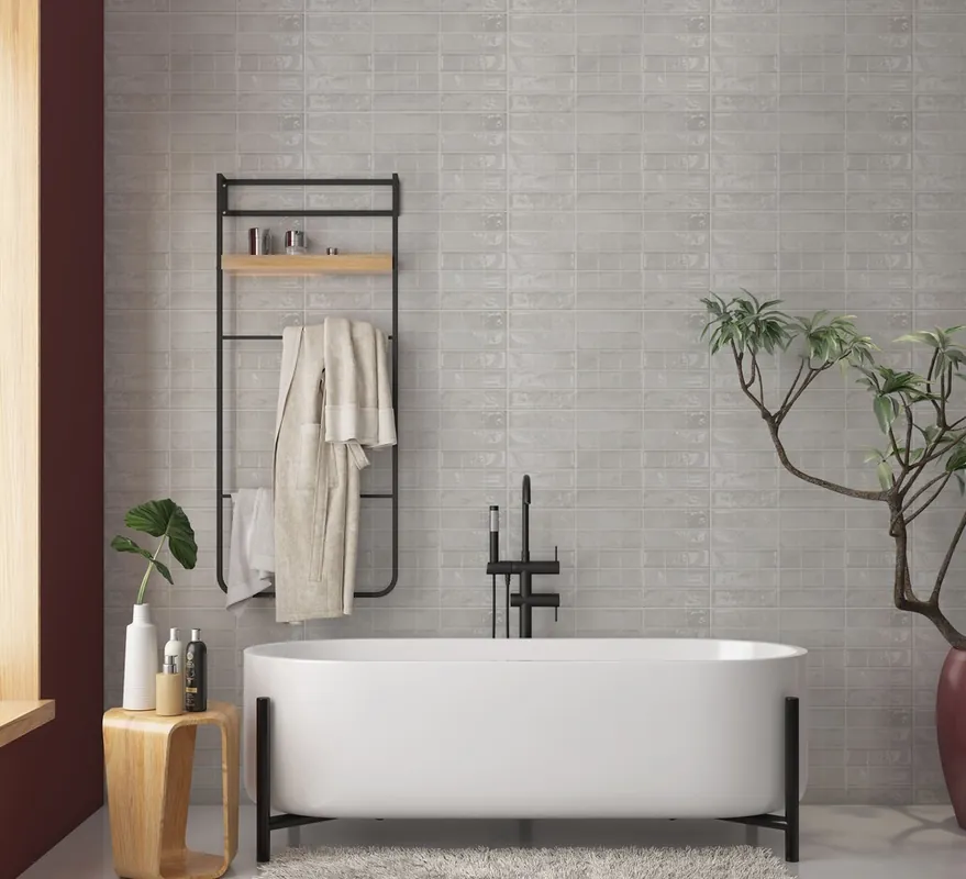 Bon Plan Faïence blanche murale intérieur effet zellige blanc COOL ép 9,5 mm 31,6 x 60 cm paquet de 1,52 m² CERAM INDUSTRIE
