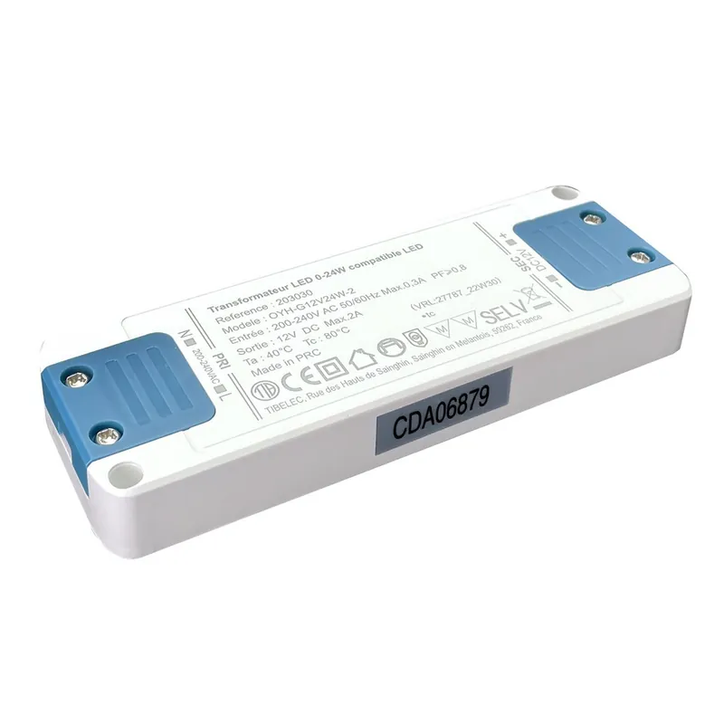 Meilleur Choix Transformateur alimentation LED 230V vers 12V 24W - TIBELEC