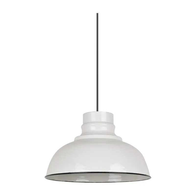 Super Prix Suspension métal blanc E27 Ø30 cm CANTEEN - COREP