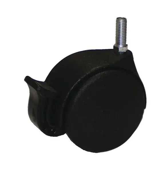 Roulette double galet noire diamètre 50mm tige M10 à frein - AVL - 595526A Jusqu'à Épuisement Des Stocks