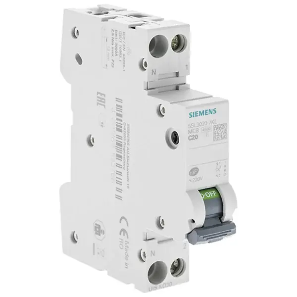 SIEMENS Disjoncteur 20A Ph+N courbe C 4.5kA 230V Solde