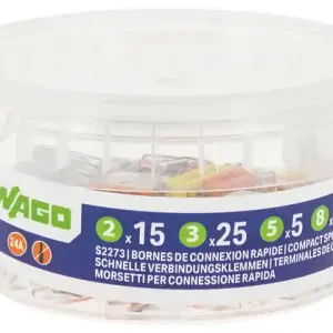 Solde WAGO Pot de 50 bornes de connexion automatique S2273 2,3,5 et 8 entrées
