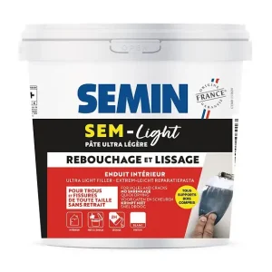 Achat Immédiat Enduit de rebouchage et lissage - Pâte - 1Litre SEMIN