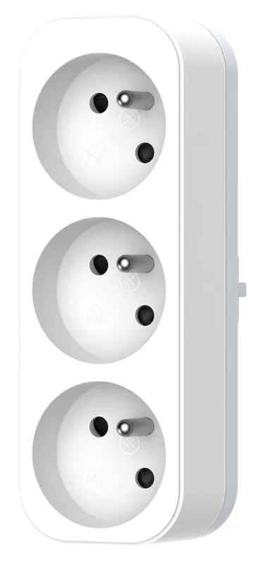 Acheter En Ligne Multiprise murale 3 prises ou triplite blanc - QUARX