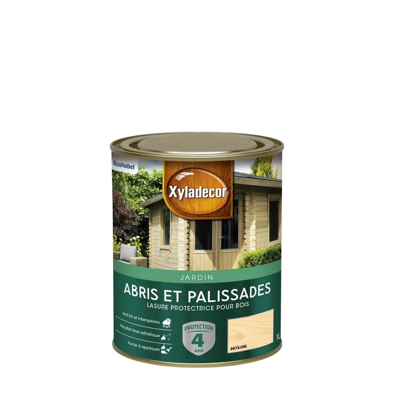 Achetez Aujourd'hui Lasure protectrice pour bois extérieur abris et palissades mat incolore 1 L XYLADECOR
