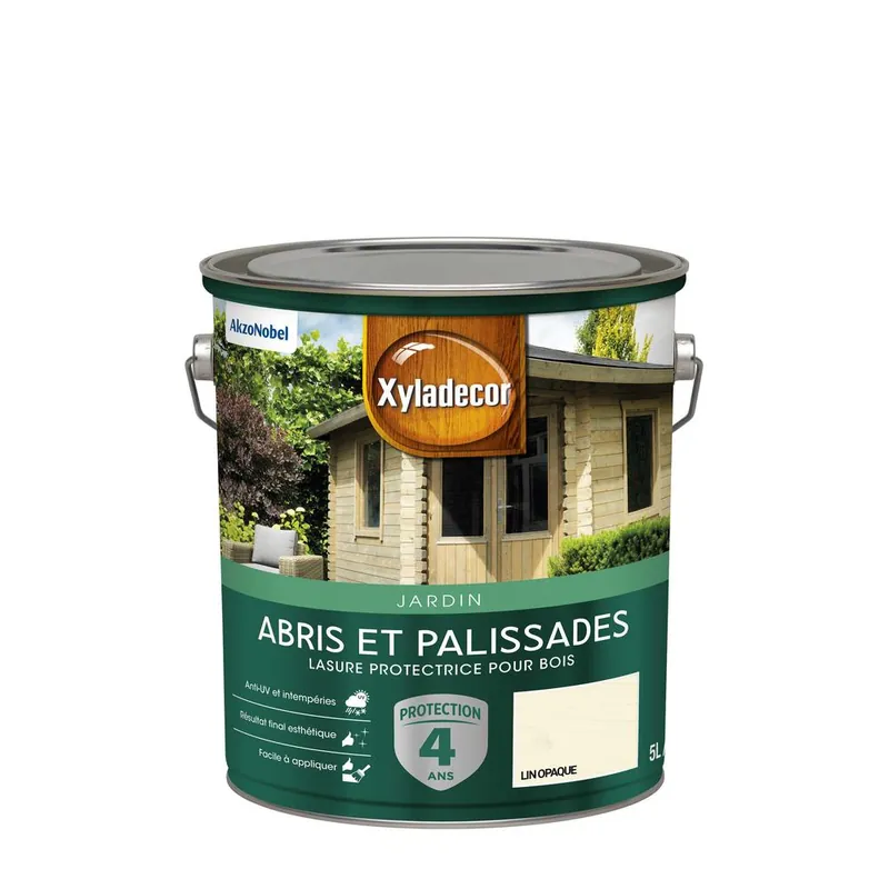 Commande En Gros Lasure protectrice pour bois extérieur abris et palissades mat lin opaque 5L XYLADECOR