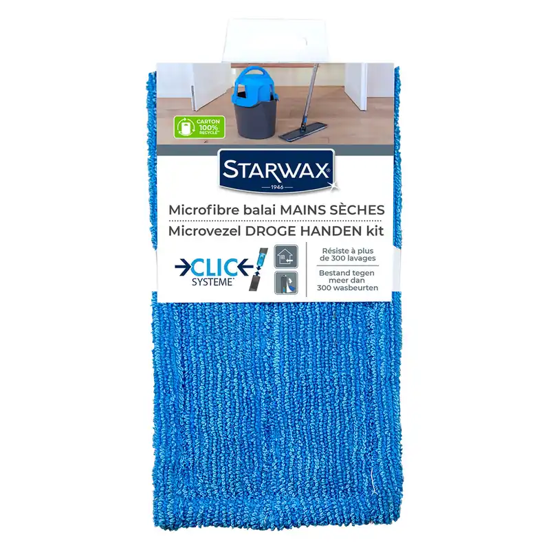 Microfibre kit balai mains sèches X1 STARWAX Haute Qualité