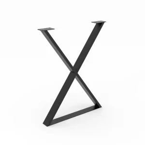 Pied de table XL croix 710 x 580 x 60 mm métal noir REI Achetez Aujourd'hui