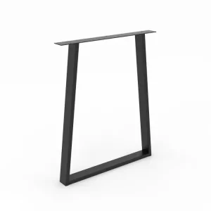Pied de table XL trapèze 710 x 580 x 60 mm métal noir REI Retour Gratuit