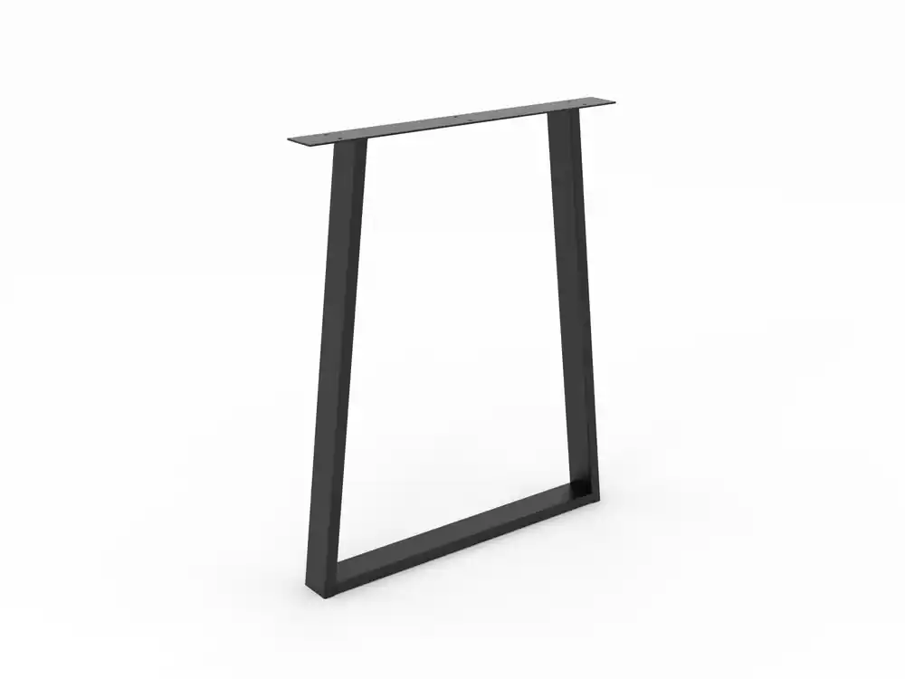 Pied de table XL trapèze 710 x 580 x 60 mm métal noir REI Retour Gratuit