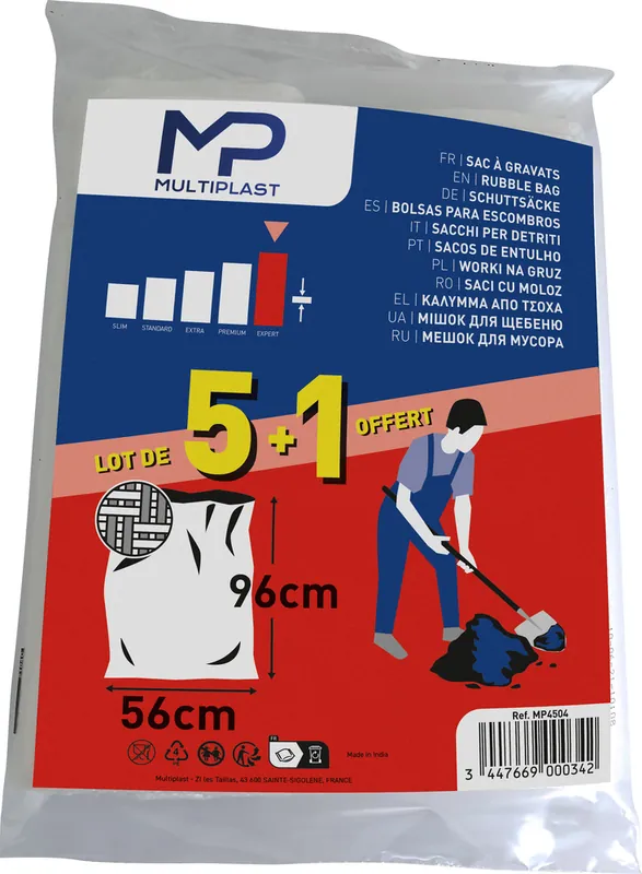 Livraison Express Sac à gravats 60L BLC 5+1 GRAT
