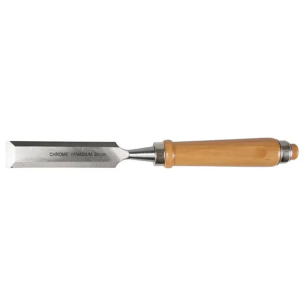 Prix Réduit Ciseau à bois 24mm - Lame en acier - Manche bois ELITE