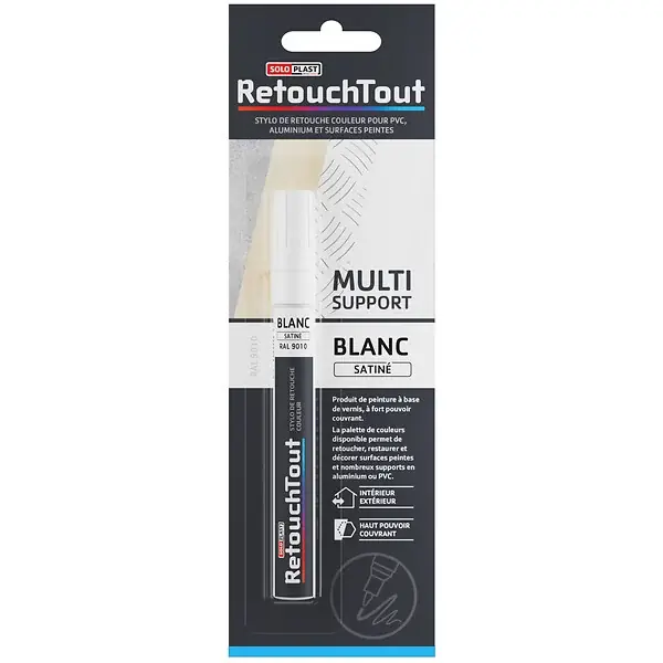 Stylo retouche blanc satiné - 10ml - RAL SOLOPLAST Achat Immédiat