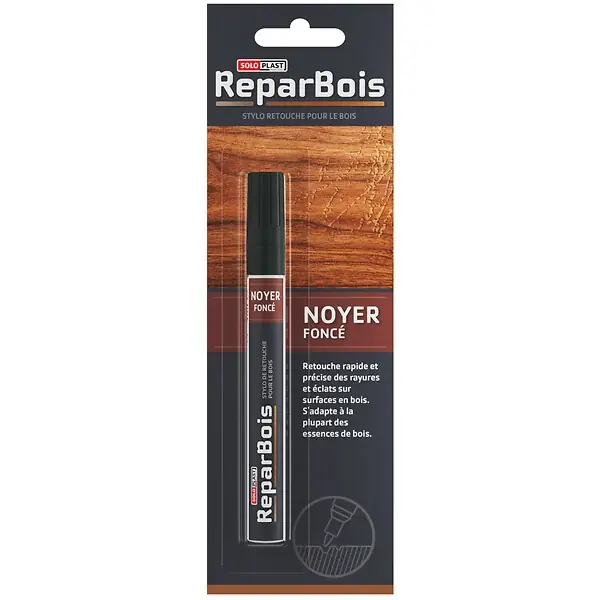 Marque Stylo de retouche bois Retouchtout - Noyer clair - 4ml SOLOPLAST