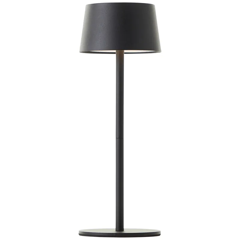 Offre Exclusive Lampe à poser extérieur rechargeable LED noir JONA- BRILLIANT