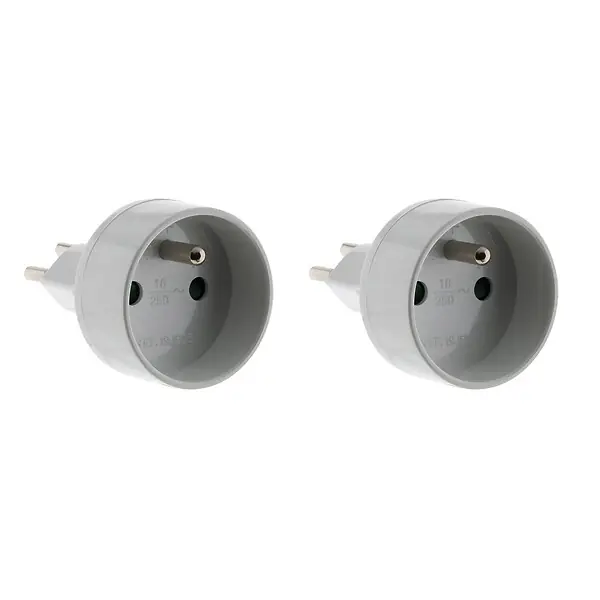 Offre Du Jour Lot de 2 adaptateurs voyage France/Suisse - Blanc - Zenitech