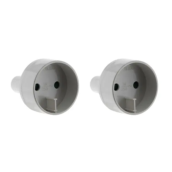 Lot de 2 adaptateurs voyage UE/USA - Blanc - Zenitech Offre Exclusive