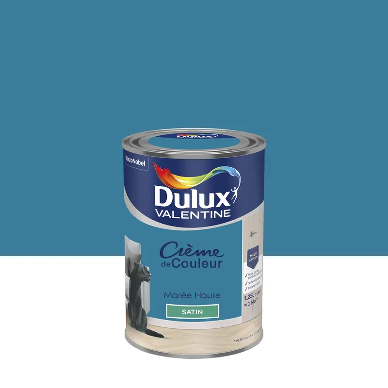 Bon Plan Peinture crème de couleur Marée Haute Satin 1,25 L - DULUX VALENTINE