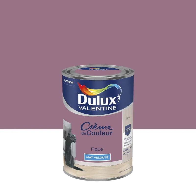 Offre Limitée Peinture crème de couleur Figue Mat 1,25 L - DULUX VALENTINE