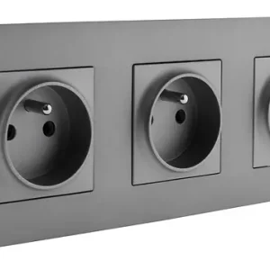 Triple prise 2P+T précâblée Artezo Titanium 16A ZENITECH Prix Choc