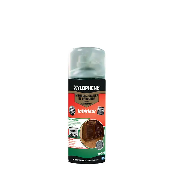 Prix Bas Traitement bois aérosol 400ml - Meubles anciens XYLOPHENE