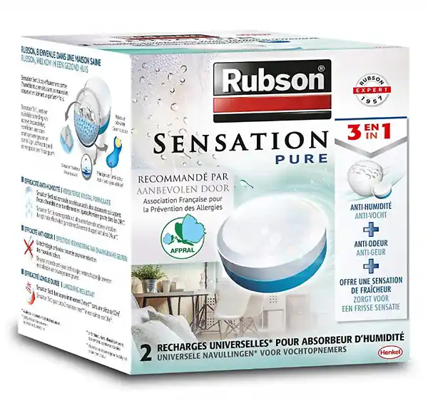 Recharge absorbeur humidité SENSATION 3en1 Aroma Energy - 2x RUBSON Achetez Aujourd'hui