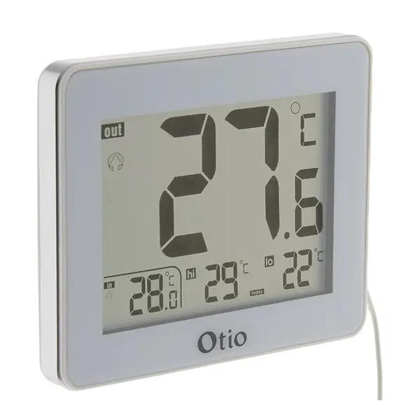 Thermomètre intérieur extérieur filaire Blanc - Otio Affaire À Saisir