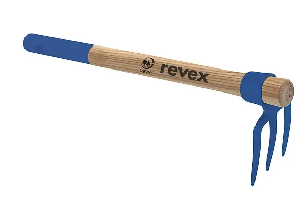 Croc forgé 3 dents - Manche bois 40cm - Acier forgé REVEX Nouvel Arrivage