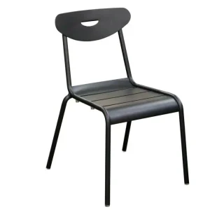 Meilleure Vente Chaise de jardin SMILEY aluminium graphite lot de 2, Livraison à domicile incluse - PROLOISIRS