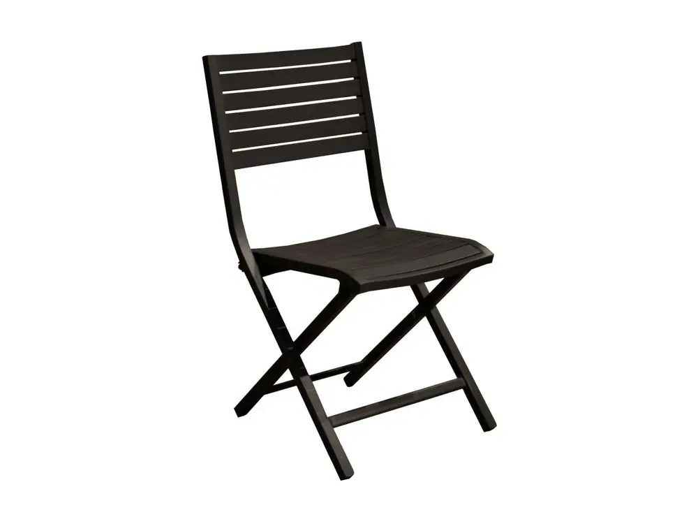 Chaise de jardin pliante LUCCA aluminium graphite lot de 2, Livraison à domicile incluse - PROLOISIRS Vente Flash