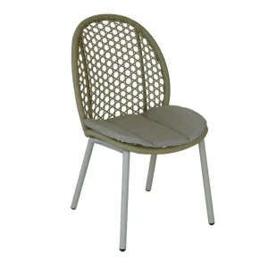 Fauteuil de jardin DARIUS aluminium crème lot de 2, Livraison à domicile incluse - PROLOISIRS Pas Cher
