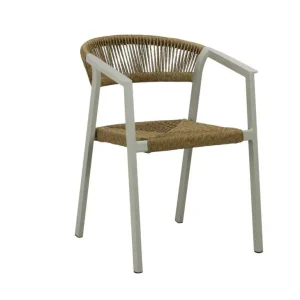 Fauteuil de jardin GABRIEL aluminium crème lot de 2, Livraison à domicile incluse - PROLOISIRS Expédié Aujourd'hui