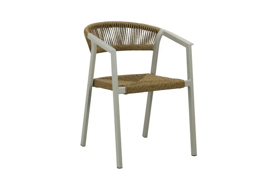 Fauteuil de jardin GABRIEL aluminium crème lot de 2, Livraison à domicile incluse - PROLOISIRS Expédié Aujourd'hui
