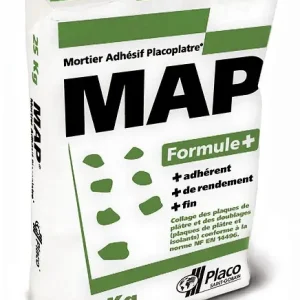 Mortier adhésif MAP - Blanc - 25kg PLACO Prix Bas