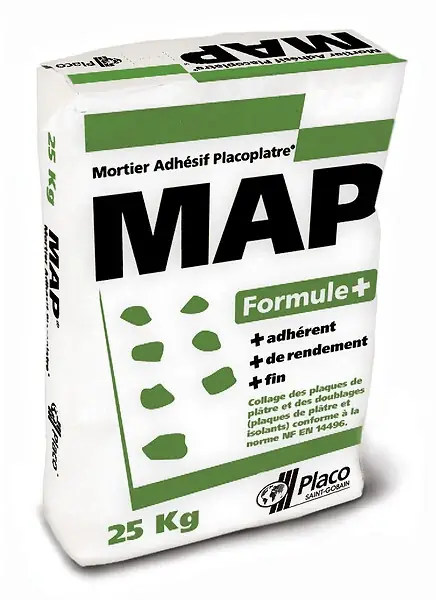 Mortier adhésif MAP - Blanc - 25kg PLACO Prix Bas