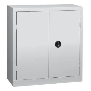 Armoire haute industrielle avec portes battantes gris 100 x 120 x 43 - SNOR Offre Limitée