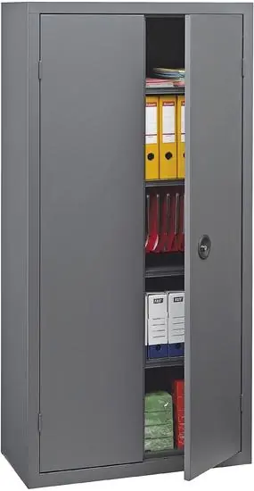 Certifié Armoire monobloc avec portes battantes anthracite 180 x 90 x 43 - SNOR