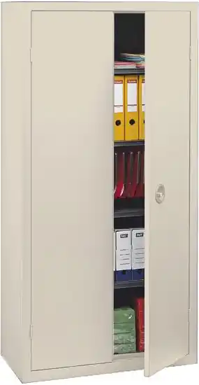 Livraison Express Armoire monobloc avec portes battantes beige 180 x 90 x 43 - SNOR