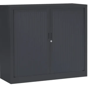 Armoire monobloc avec portes rideaux anthracite 100 x 120 x 43 - SNOR Authentique