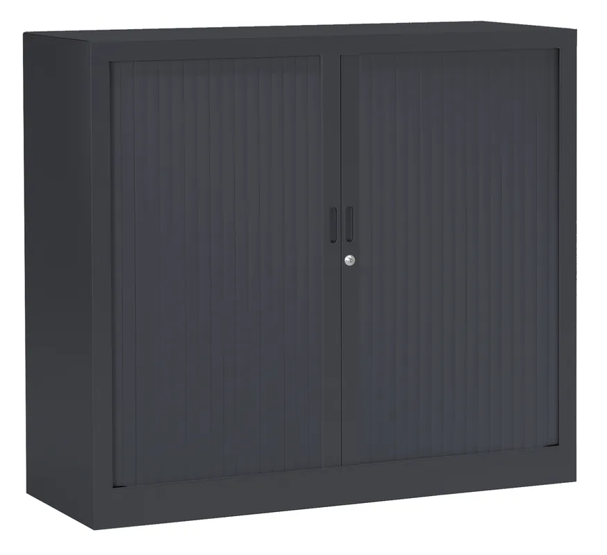 Armoire monobloc avec portes rideaux anthracite 100 x 120 x 43 - SNOR Authentique