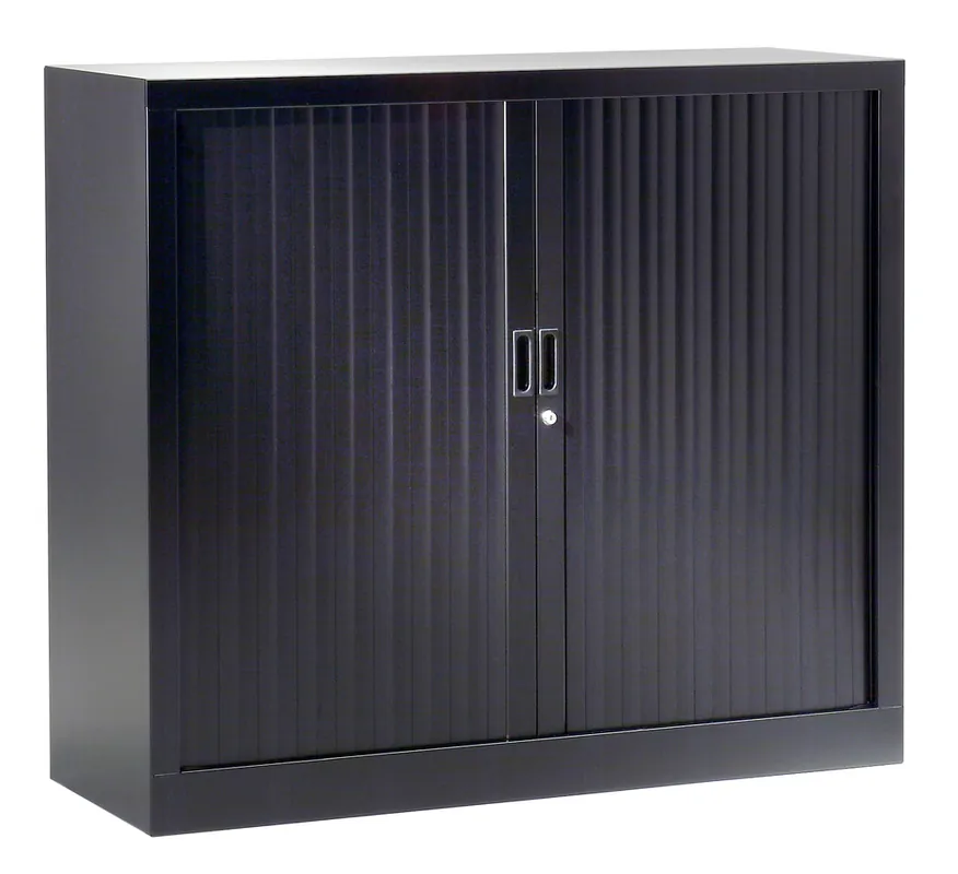 Offre Limitée Armoire monobloc avec portes rideaux noir 100 x 120 x 43 - SNOR