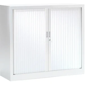 Armoire monobloc avec portes rideaux blanc 100 x 120 x 43 - SNOR Acheter En Ligne
