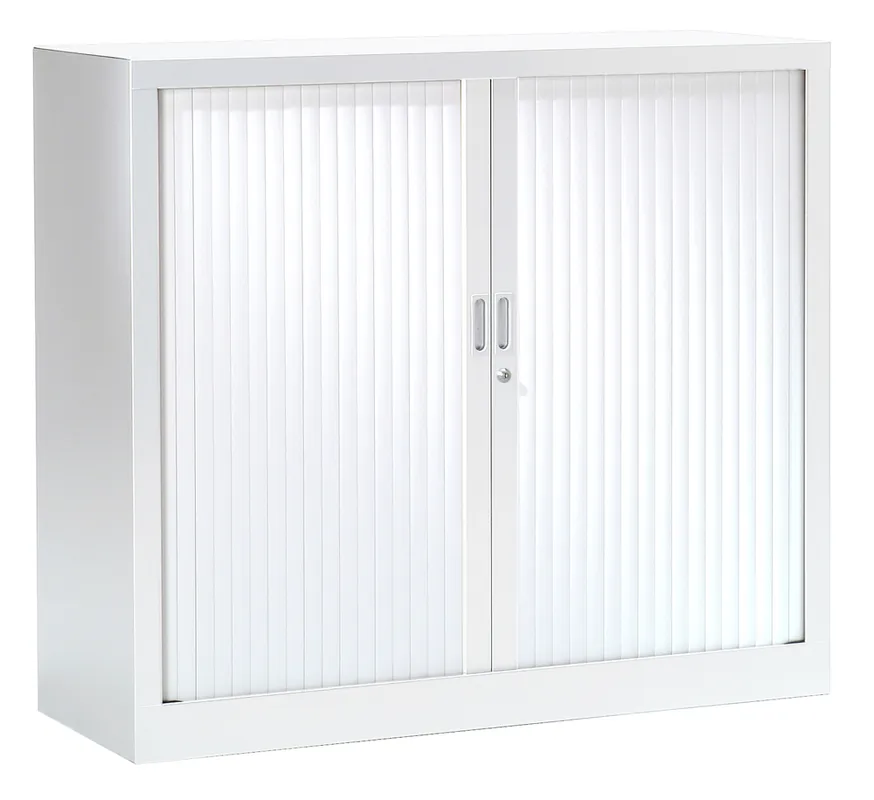 Armoire monobloc avec portes rideaux blanc 100 x 120 x 43 - SNOR Acheter En Ligne
