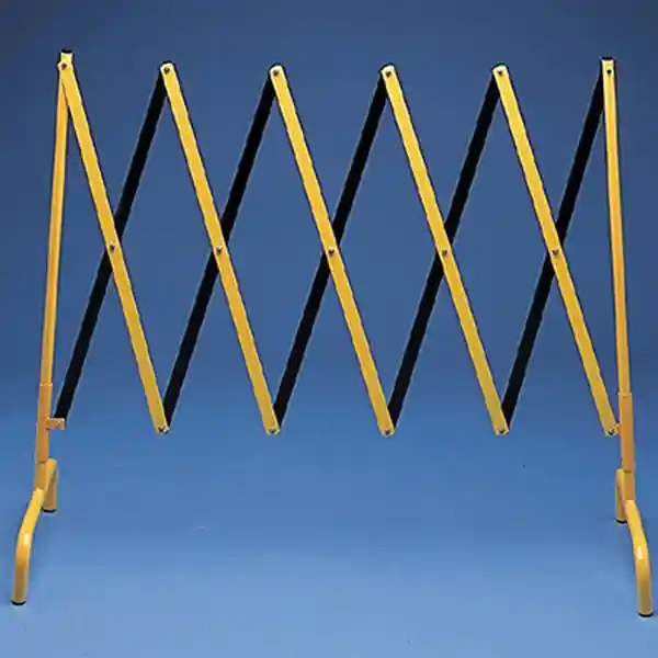 Barrière de chantier droite extensible jaune et noir MOTTEZ Promotion Saisonnière