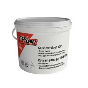 Colle carrelage en pâte 1er prix Seau 15 kg GO/ON Nouveauté